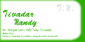 tivadar mandy business card